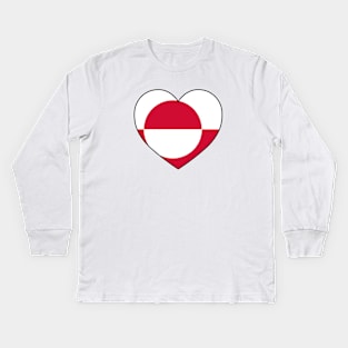 Heart - Greenland Kids Long Sleeve T-Shirt